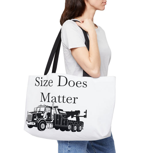 Size Does Matter Weekender Tote Bag