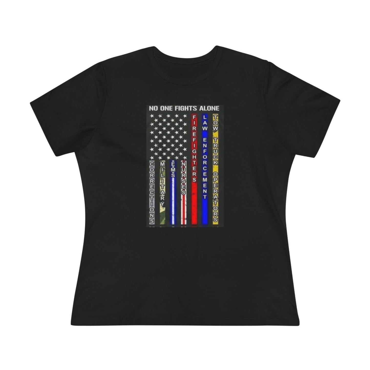 No One Fights Alone Women's Short Sleeve Crewneck Tee