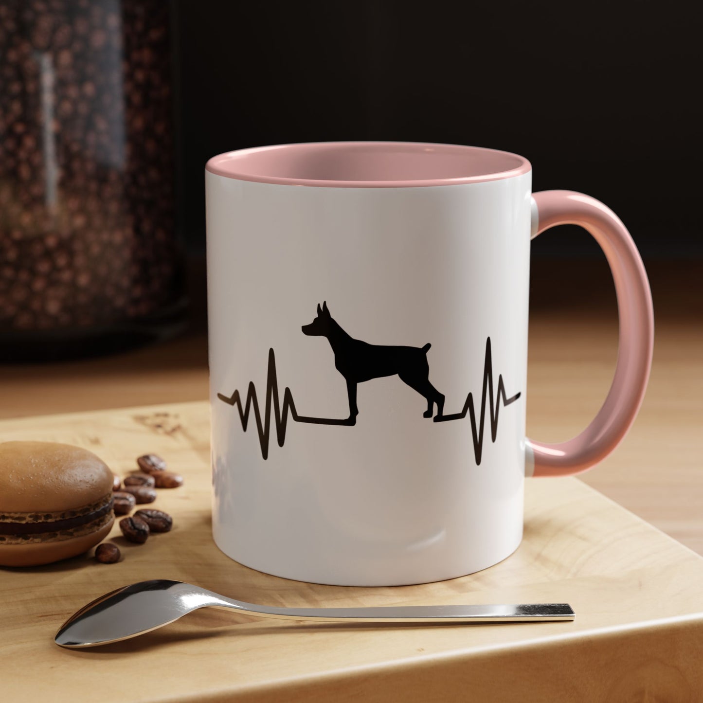 My Heart Beats For Dobermans 2-Tone Coffee Mug