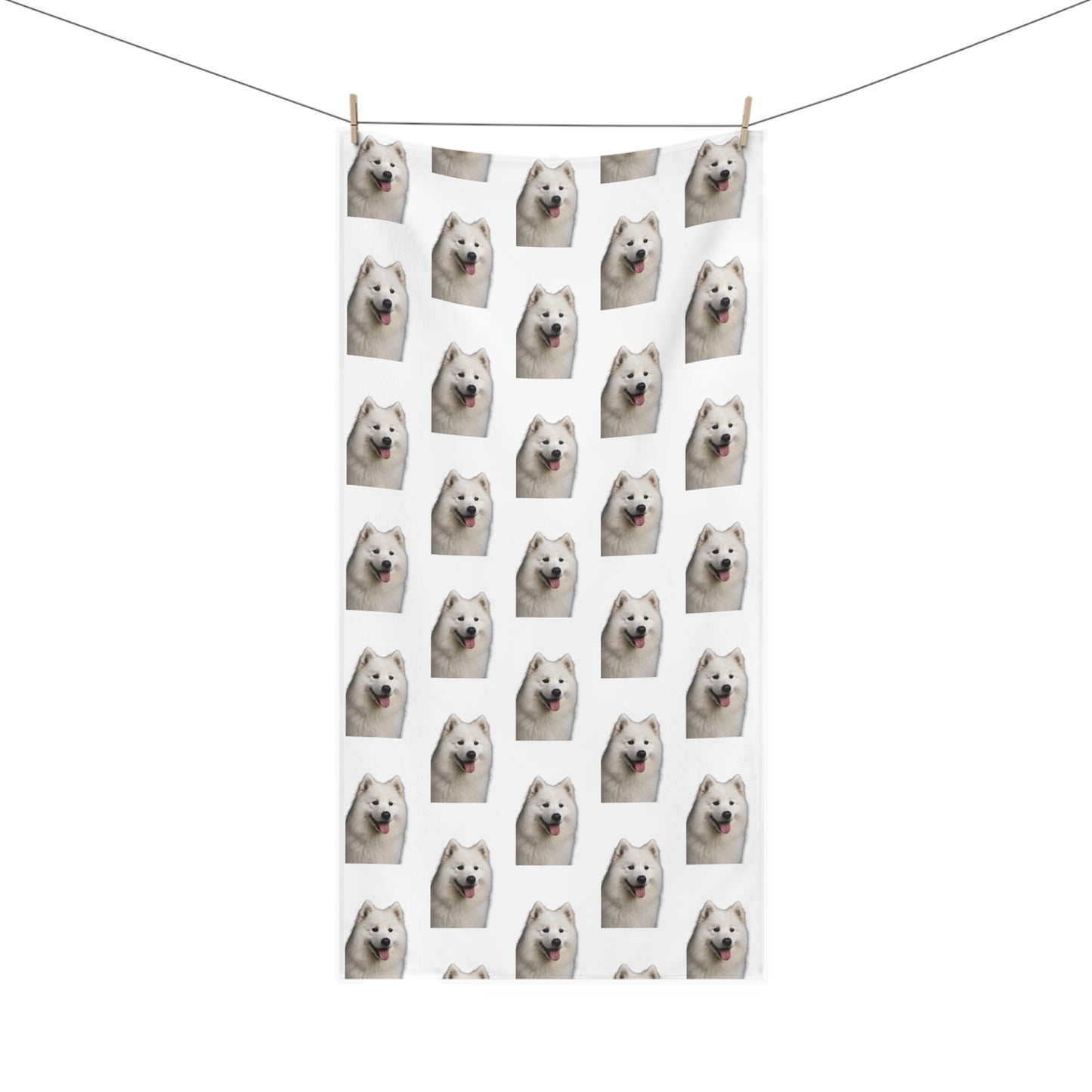 Samoyed Head Mink-Cotton Beach Towel