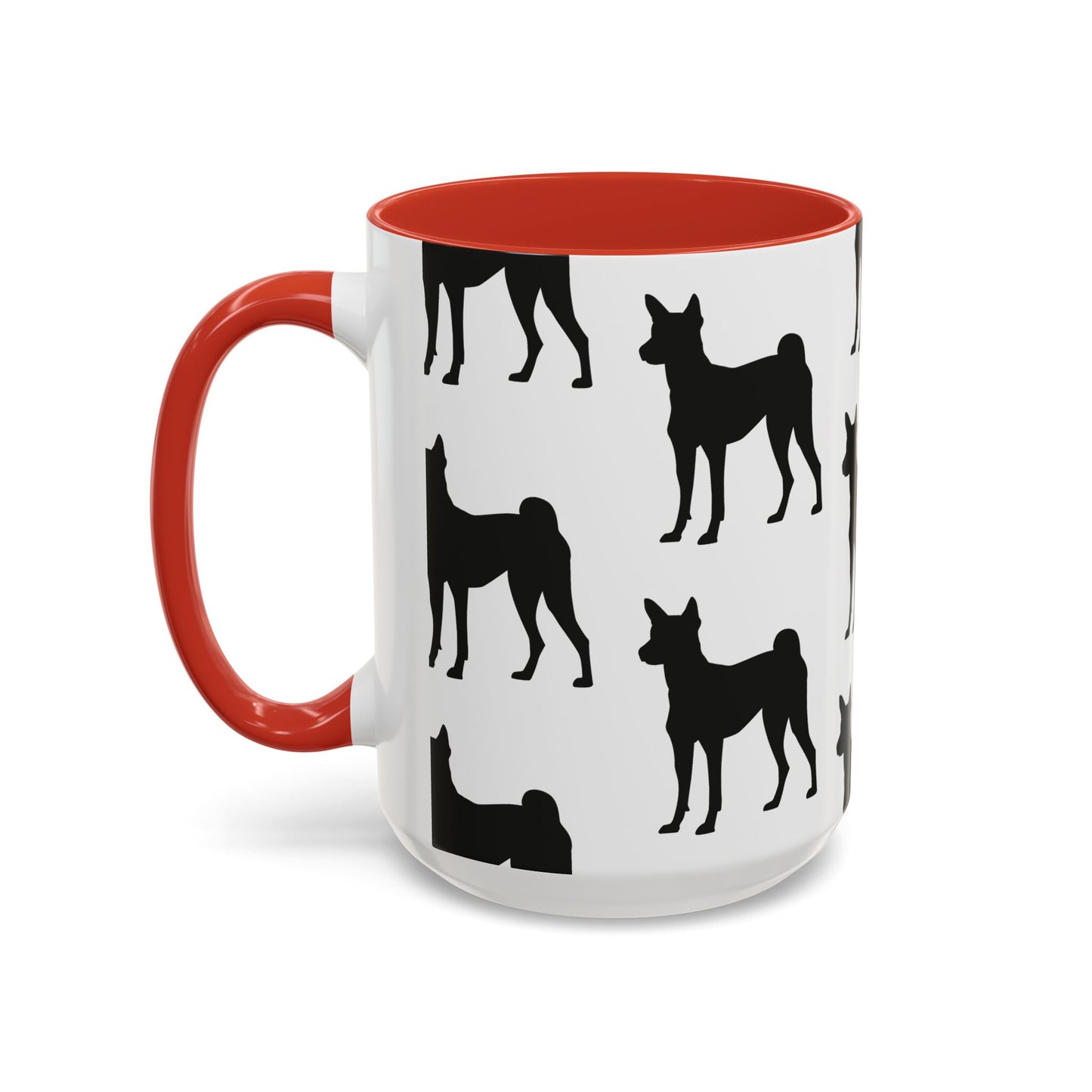 Basenji Silhouette 2-Tone Coffee Mug