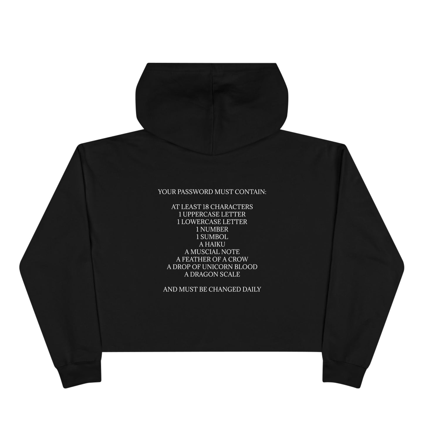Password Women's Crop Hoodie