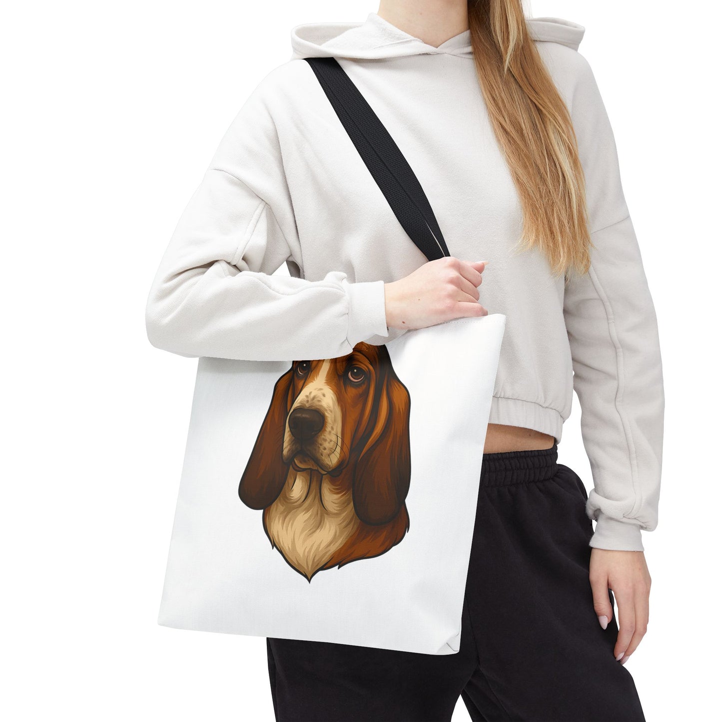 Basset Hound Head Tote Bag