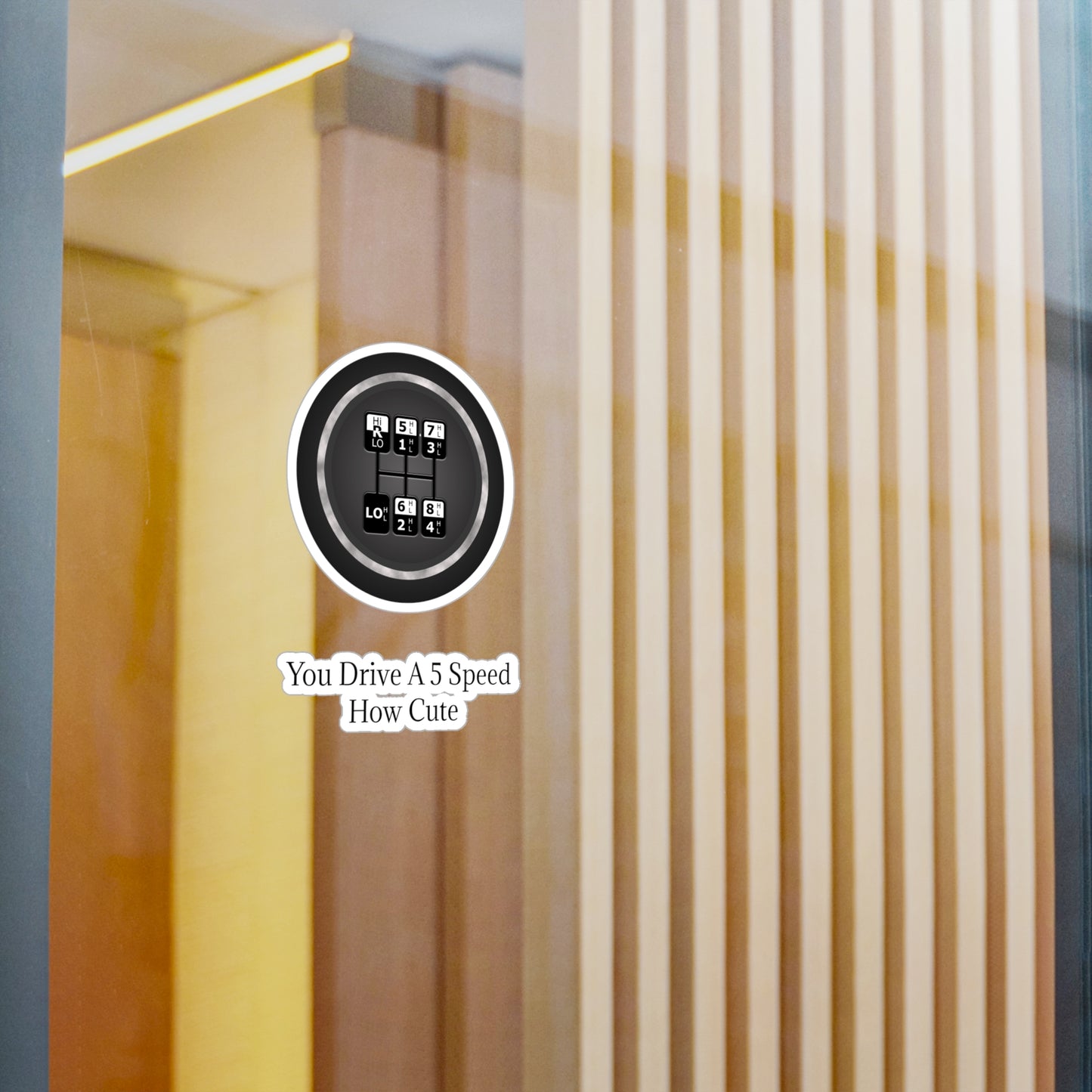 5 Speed How Cute Vinyl Decal