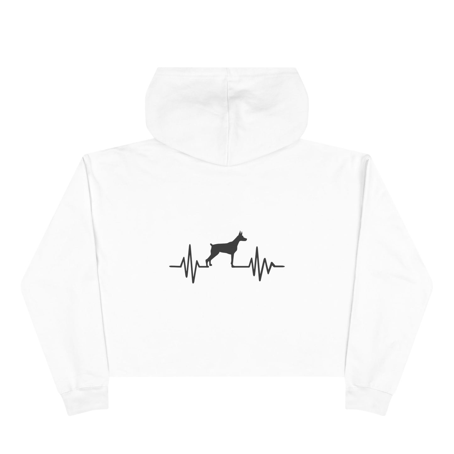 My Heart Beats For Dobermans Women's Crop Hoodie