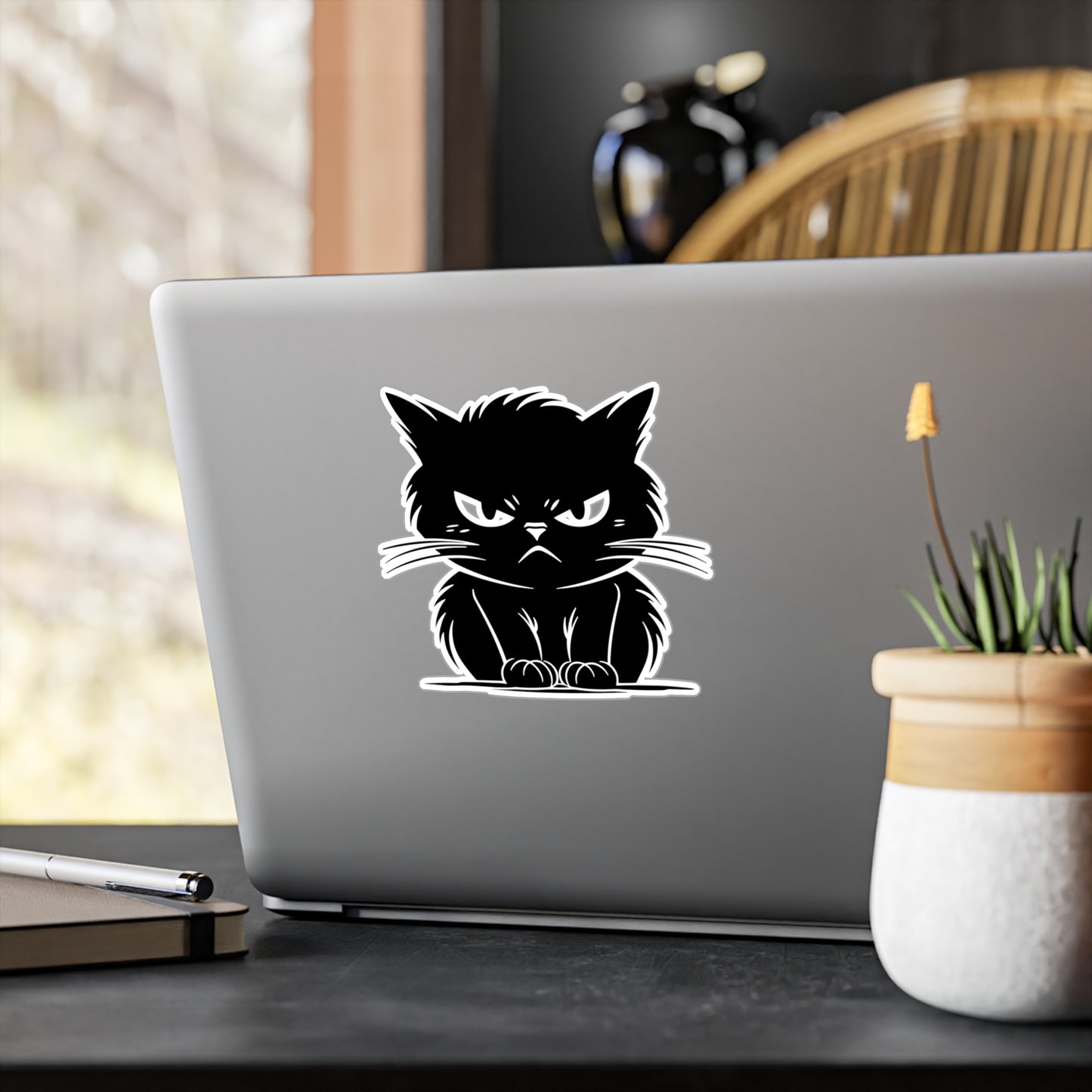 Angry Cat Vinyl Decal