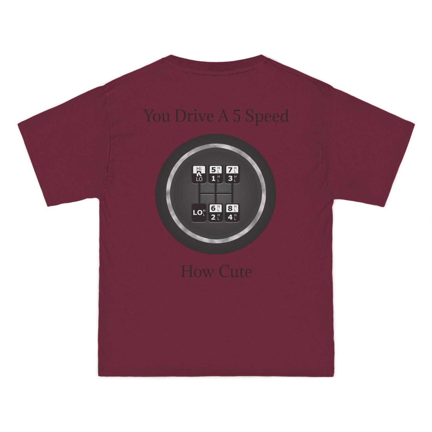 5 Speed How Cute Men's Short-Sleeve Crewneck Tee