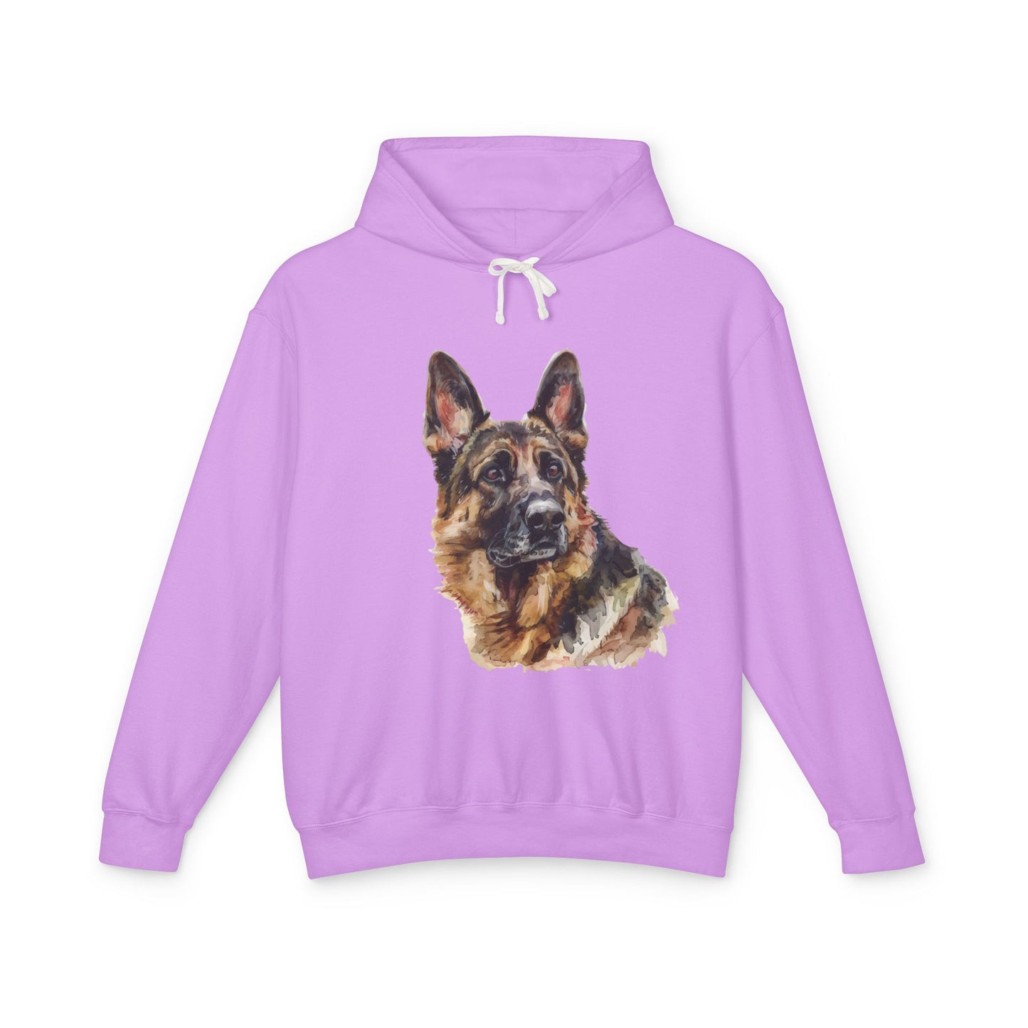 German Shepherd Head Unisex Lightweight Hoodie