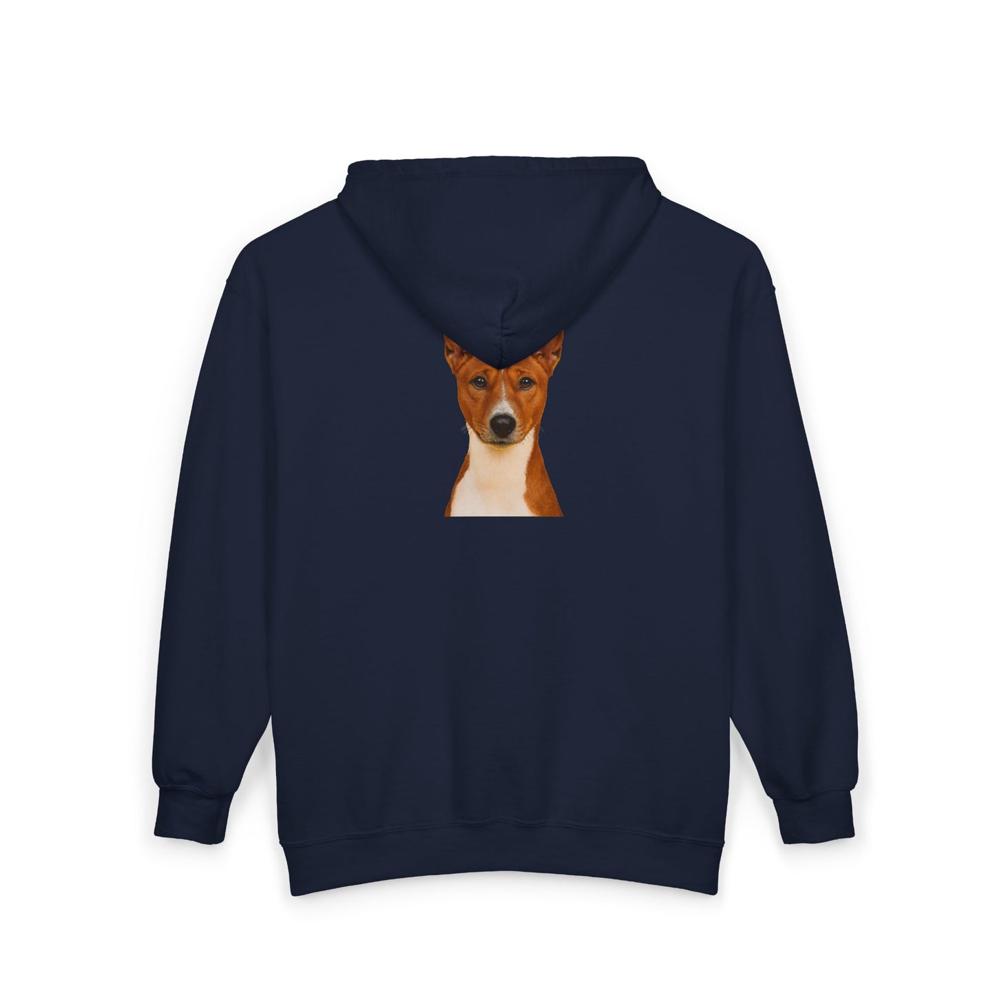 Basenji Head Unisex Full Zip Hoodie