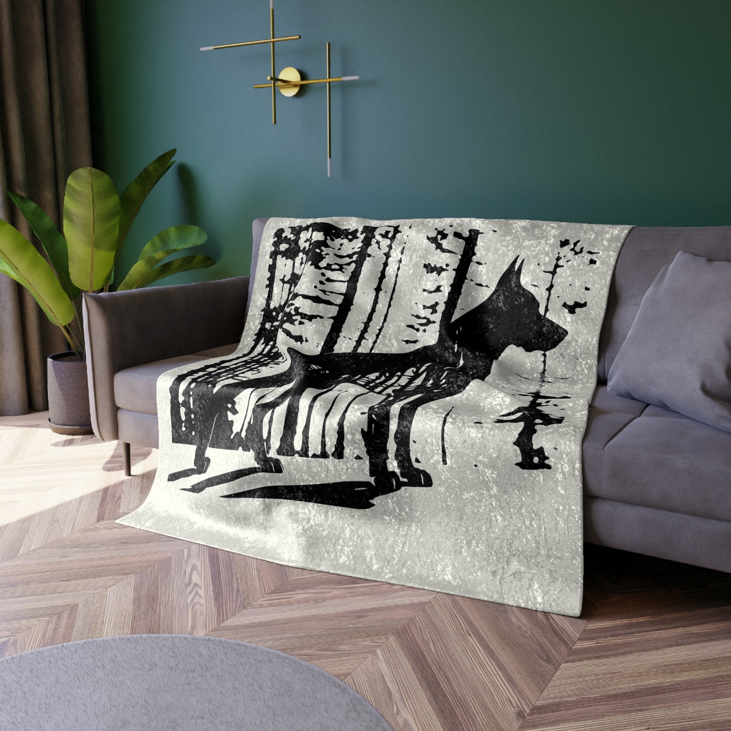 Guardian Of The Forest Crushed Velvet Blanket