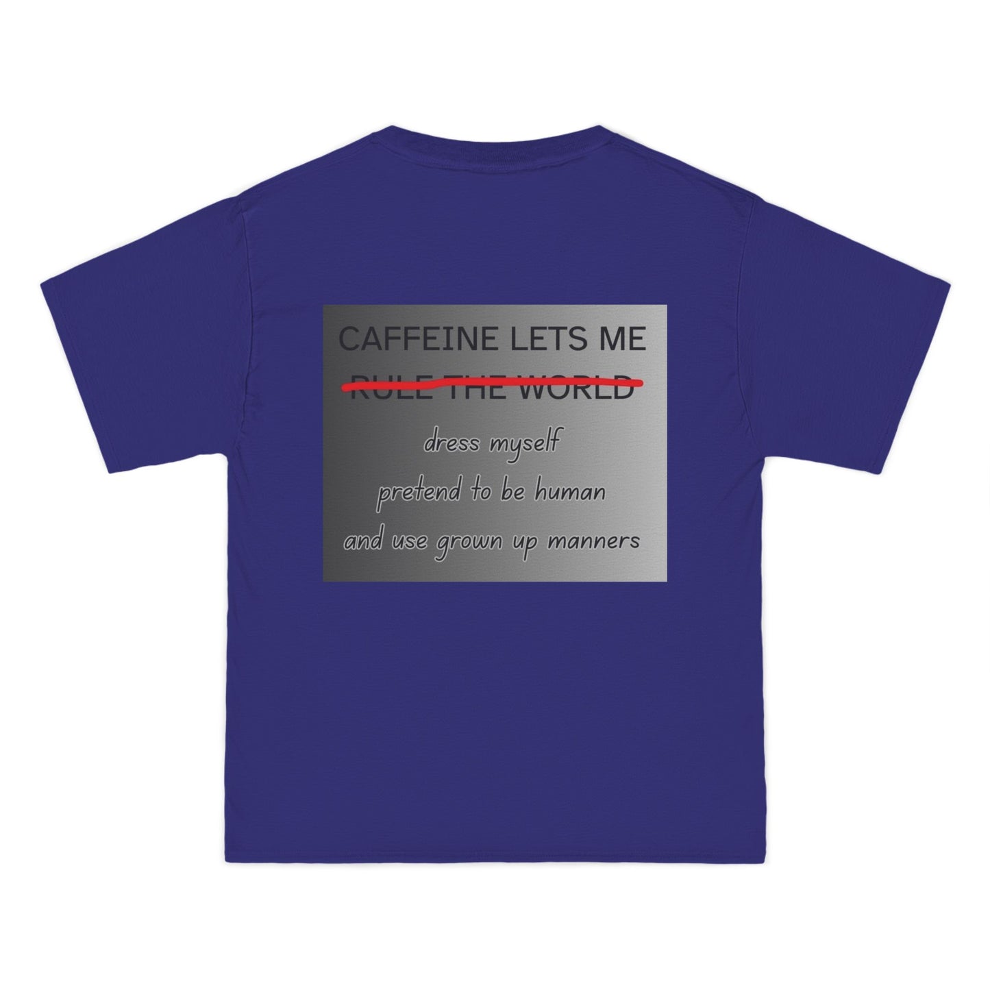 Caffeine Lets Me Men's Short-Sleeve Crewneck Tee