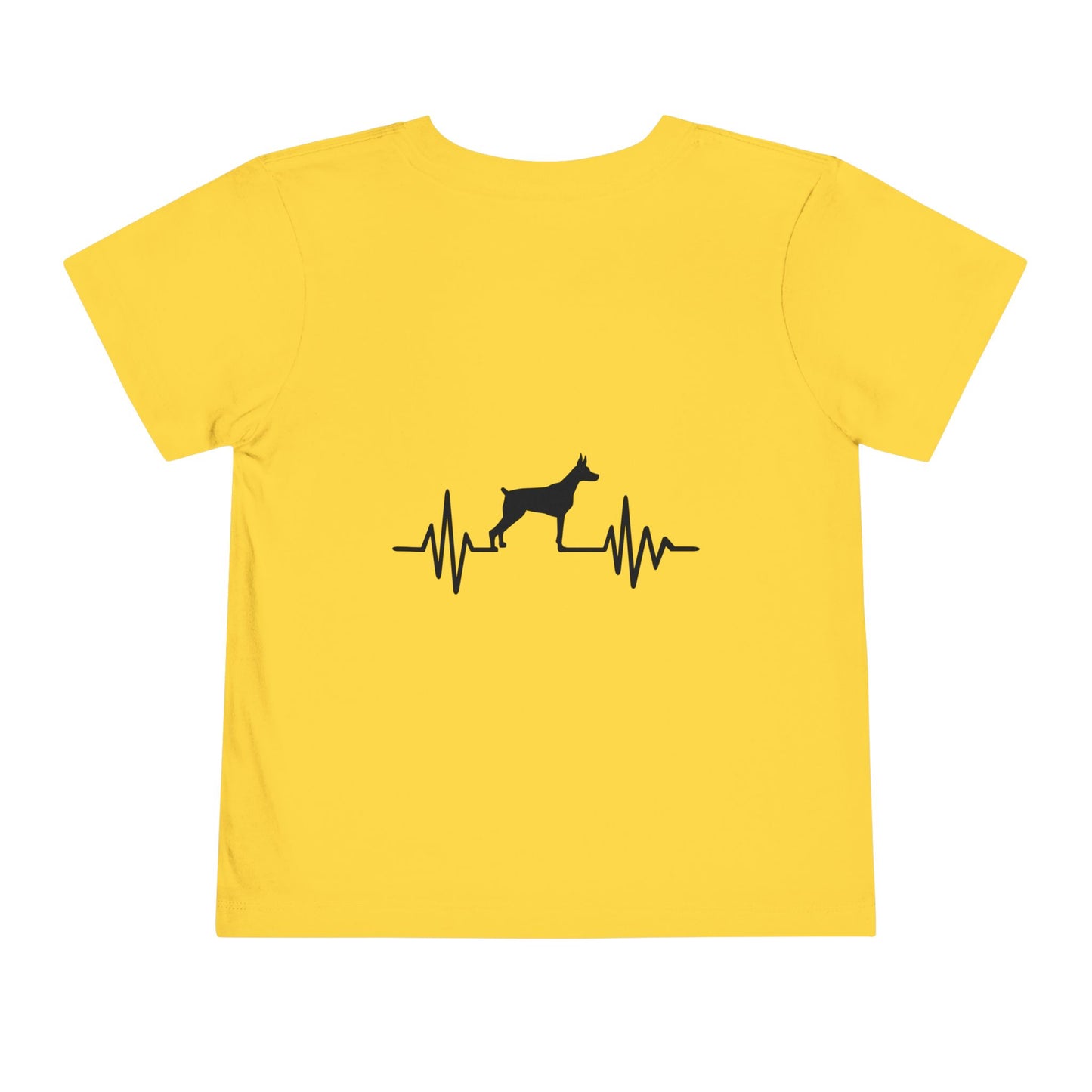 My Heart Beats For Dobermans Toddler Unisex Short Sleeve Crewneck Tee