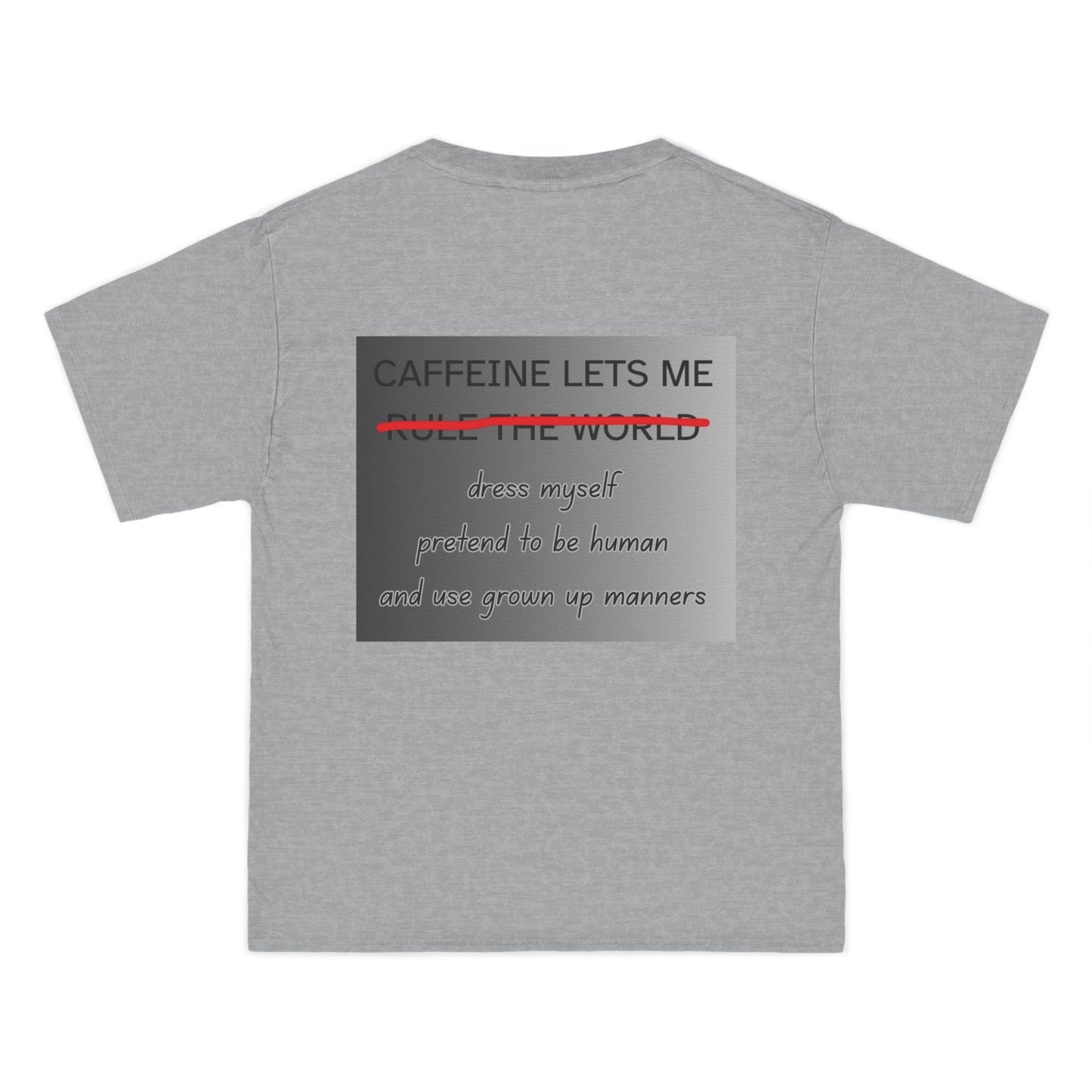 Caffeine Lets Me Men's Short-Sleeve Crewneck Tee
