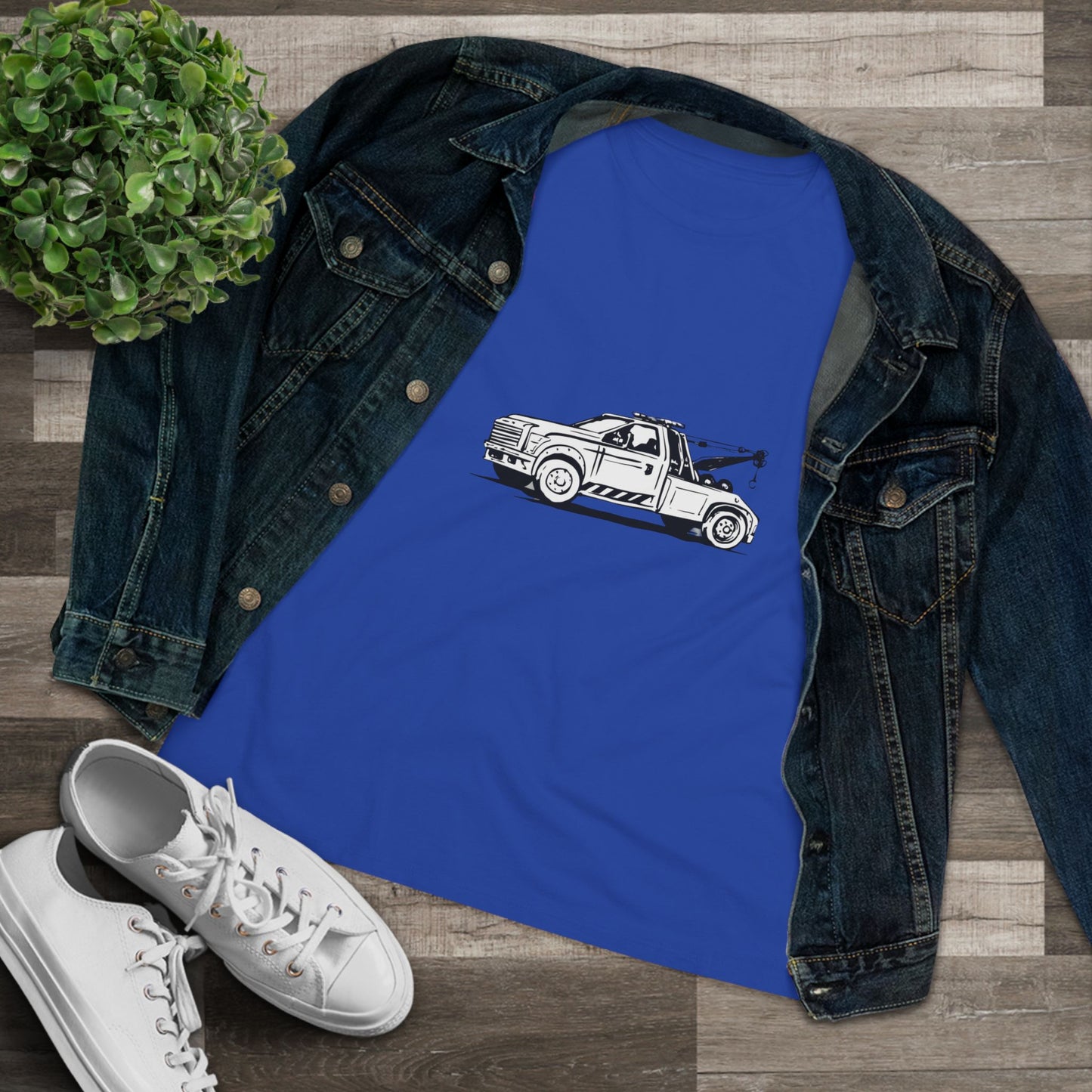 Wheel Lift Tow Truck Women's Short Sleeve Crewneck Tee