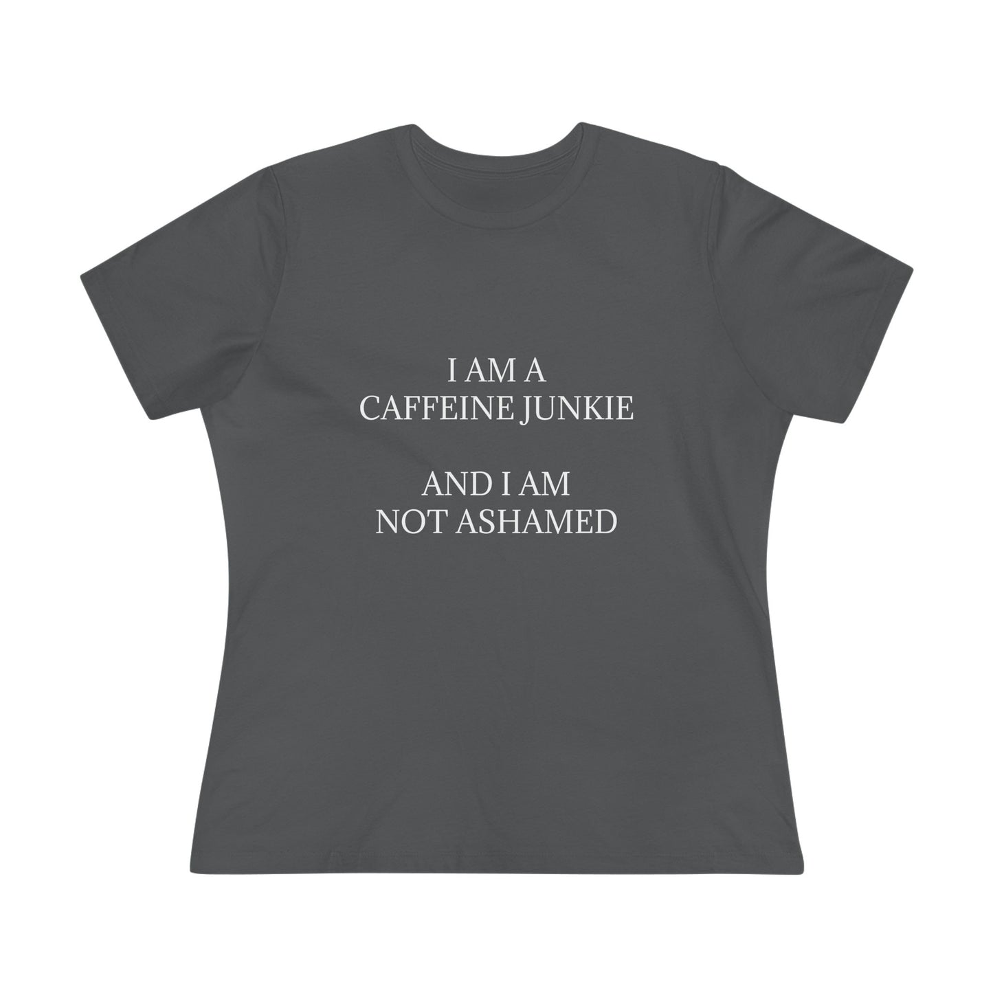 Caffeine Junkie Women's Short Sleeve Crewneck Tee