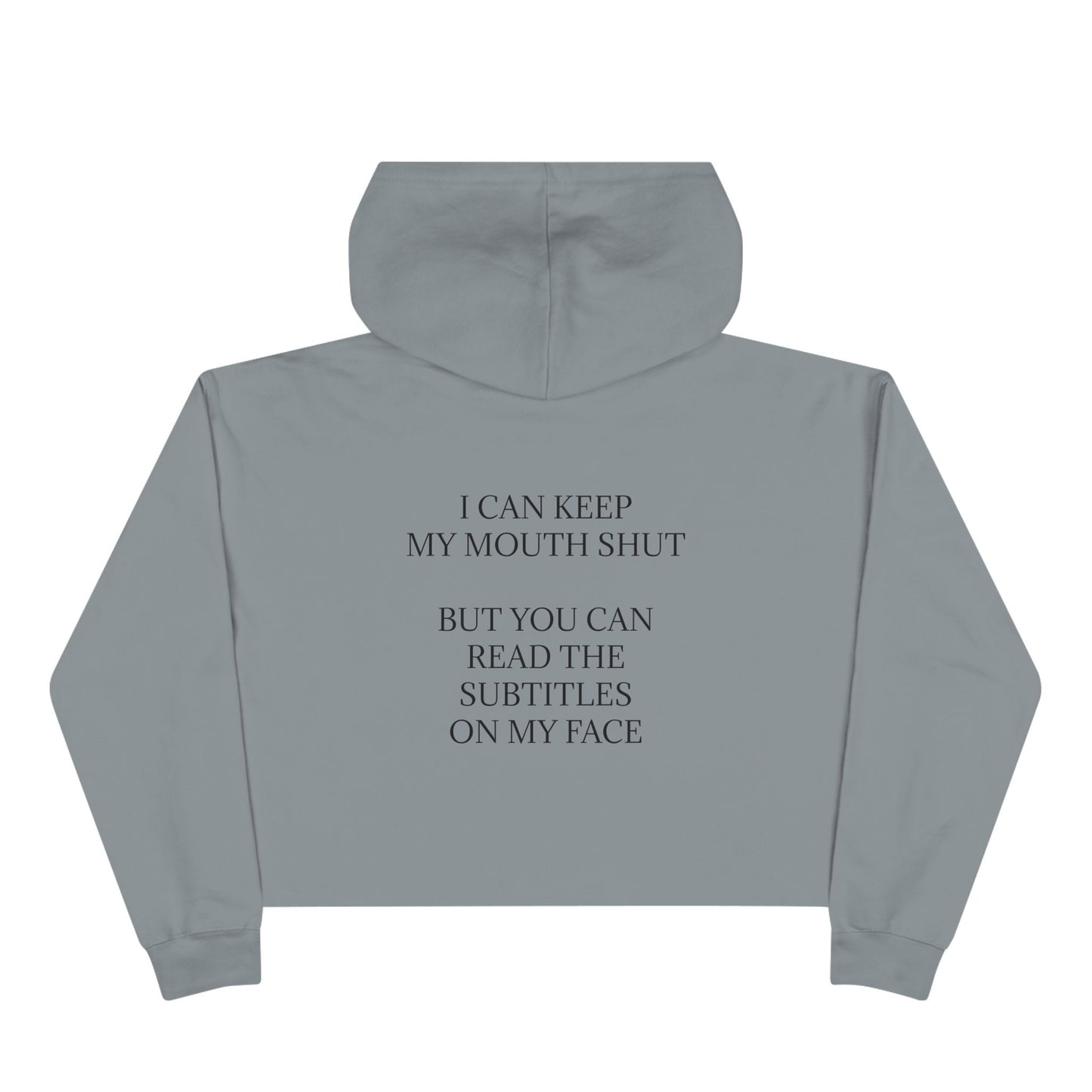 Subtitles Women's Crop Hoodie