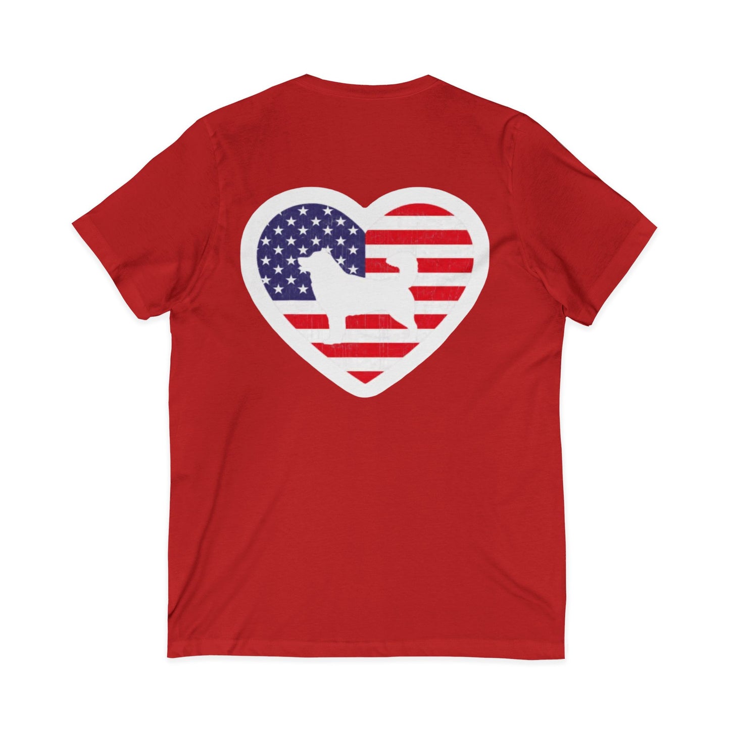 Malamute Flag Unisex Short Sleeve V-Neck Tee