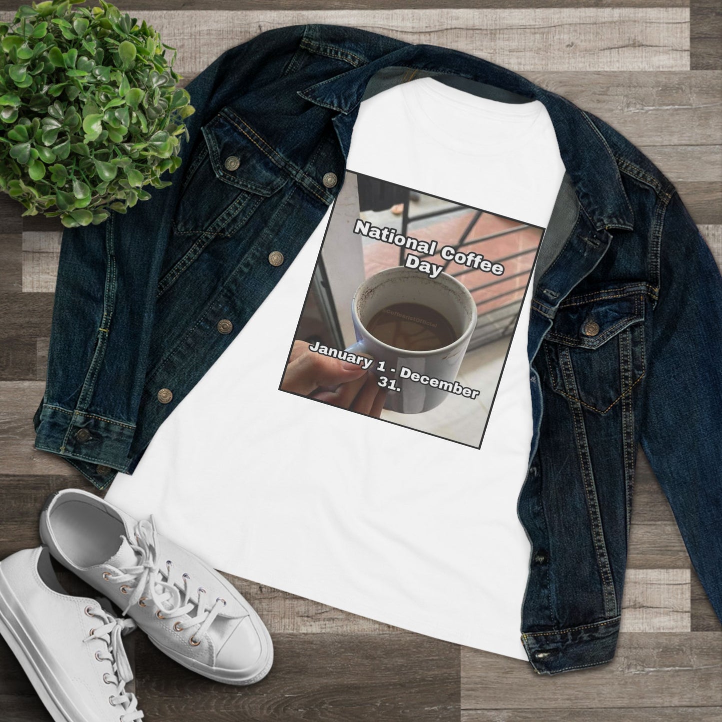 National Coffee Day Women's Short Sleeve Crewneck Tee
