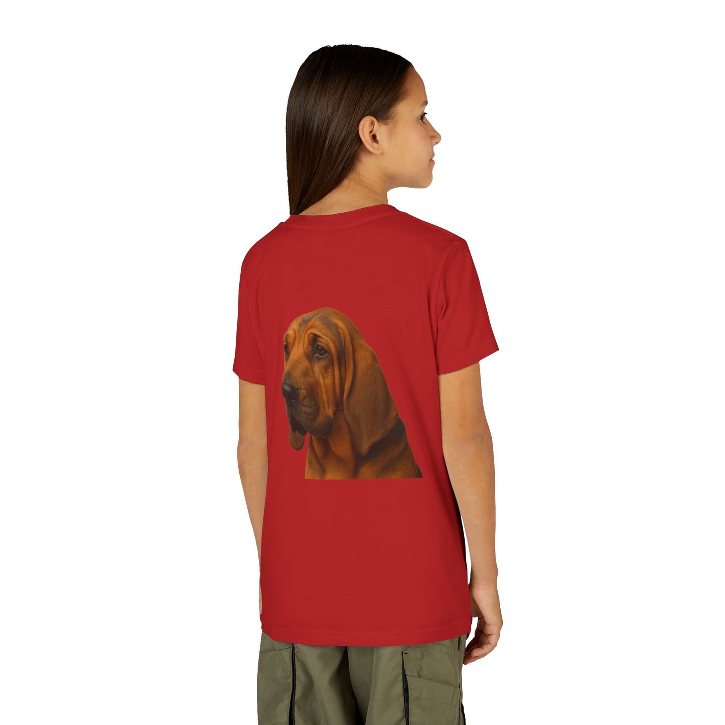 Bloodhound Head Youth Unisex Short Sleeve Crewneck Tee
