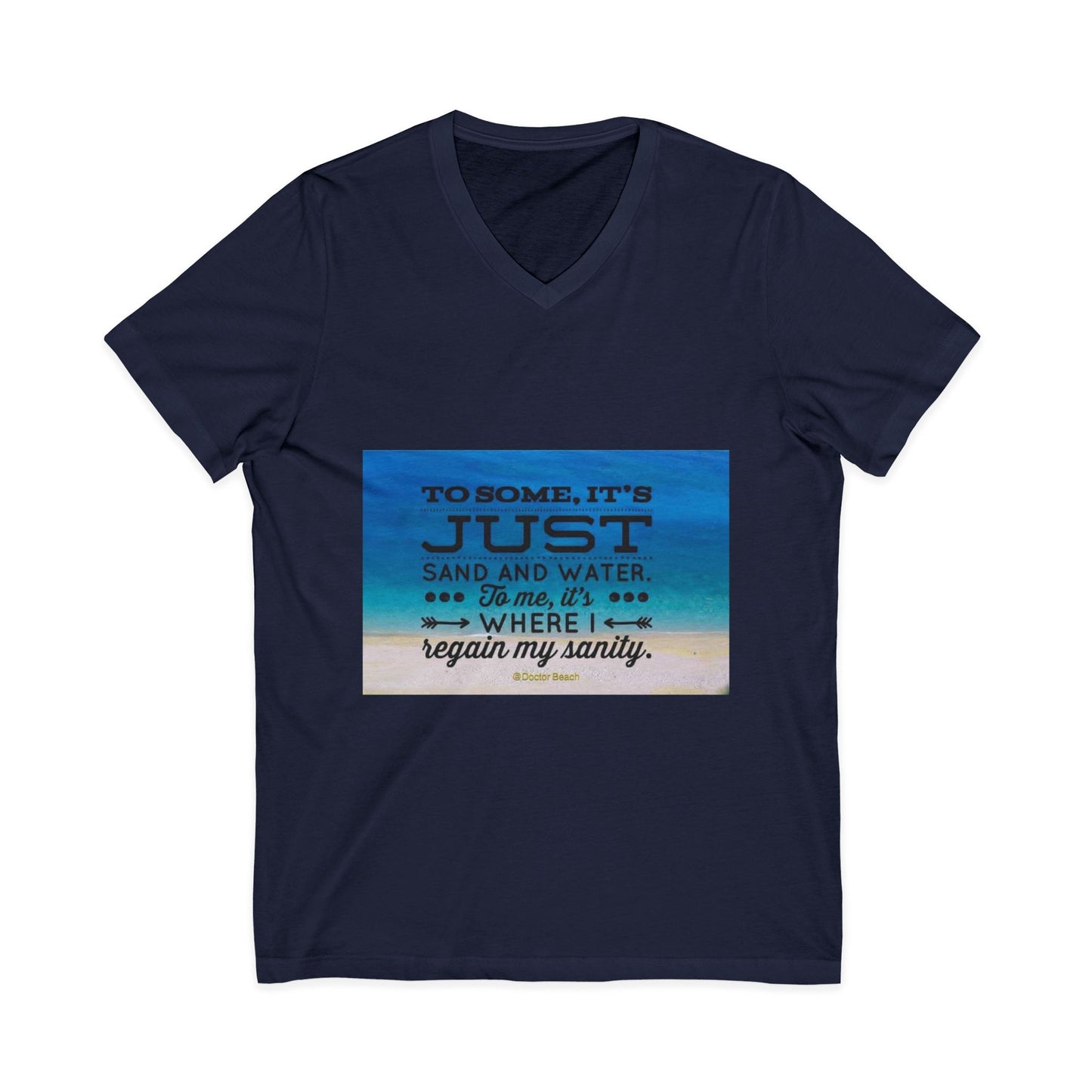 Dr. Beach Unisex Short Sleeve V-Neck Tee