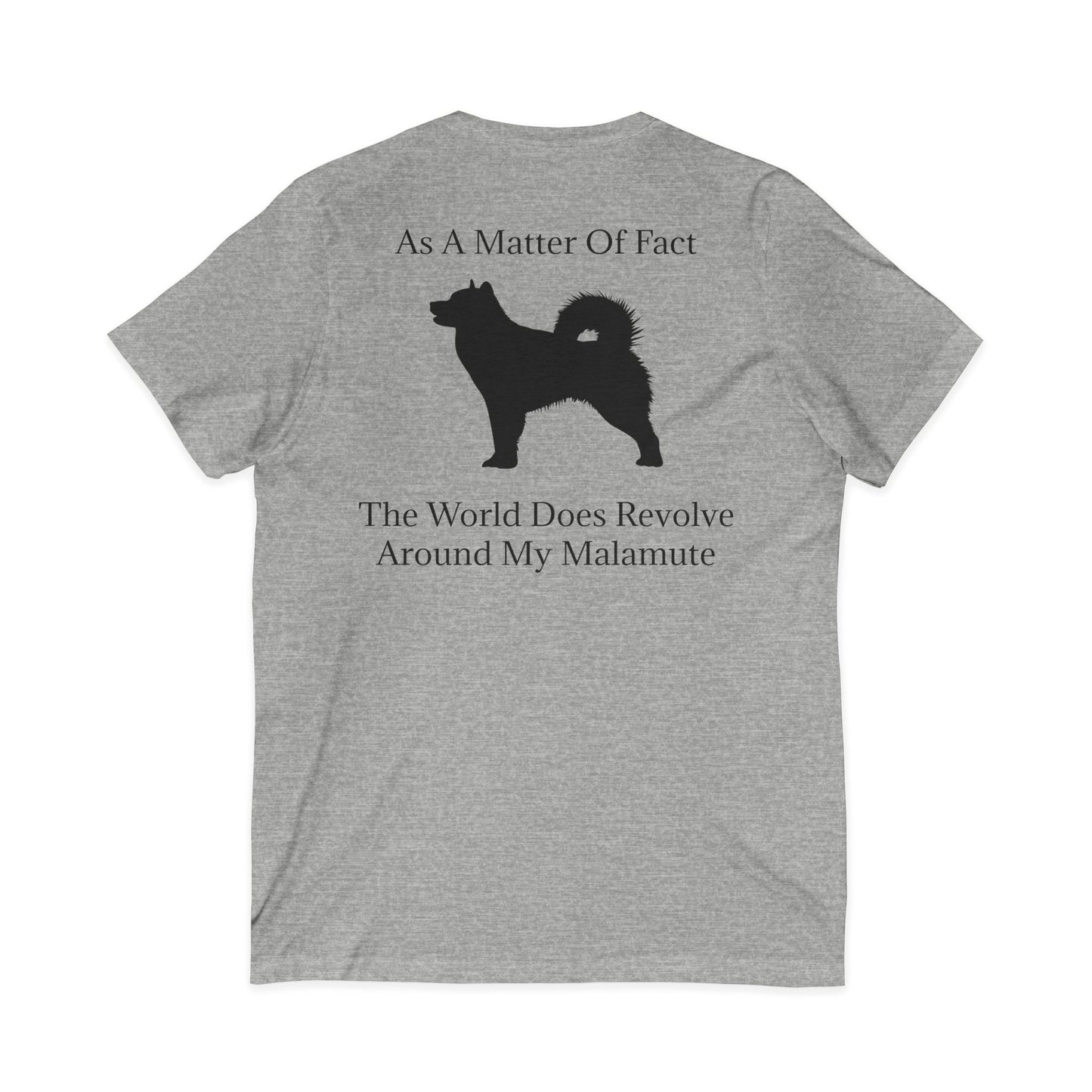 Matter Of Fact Malamute Unisex Short Sleeve V-Neck Tee