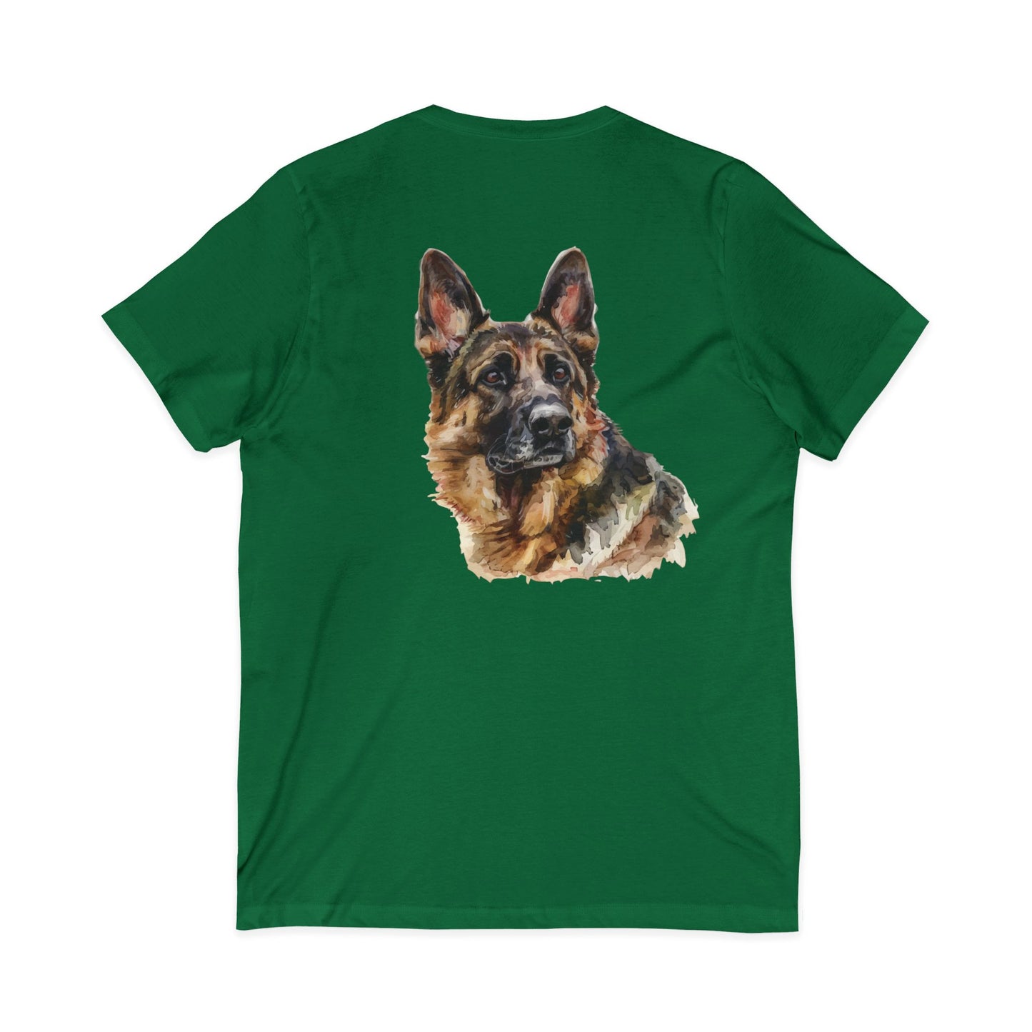 German Shepherd Head Unisex Short Sleeve V-Neck Tee
