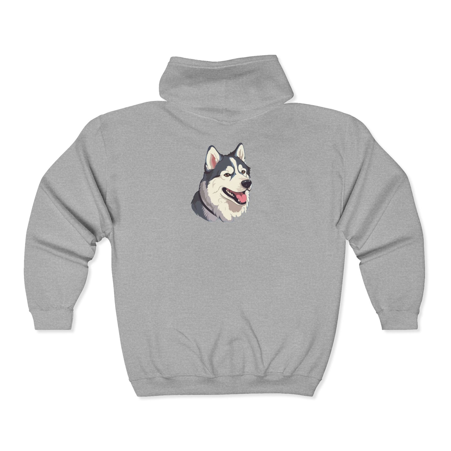Malamute Head Unisex Full Zip Hoodie