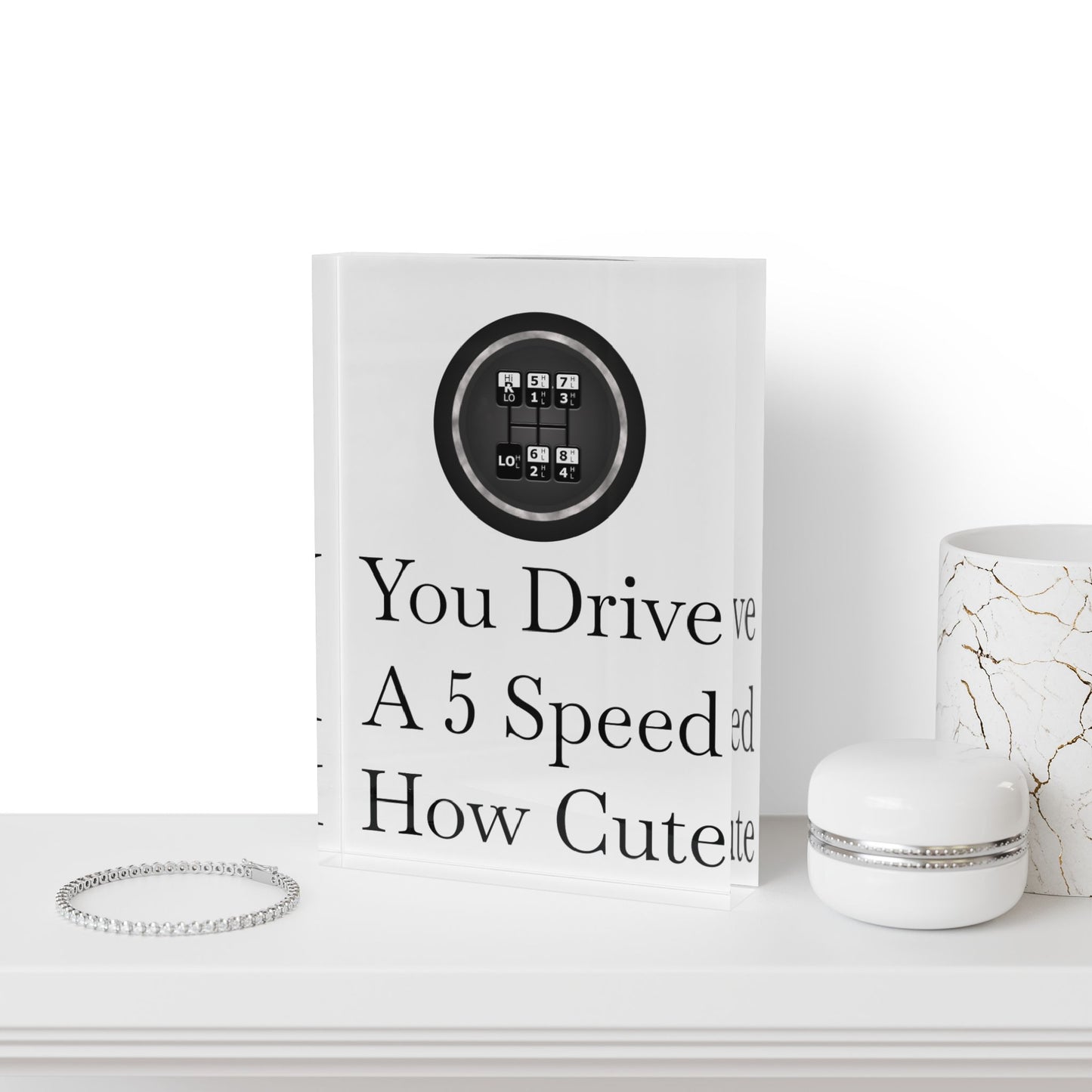 5 Speed How Cute Acrylic Photo Block
