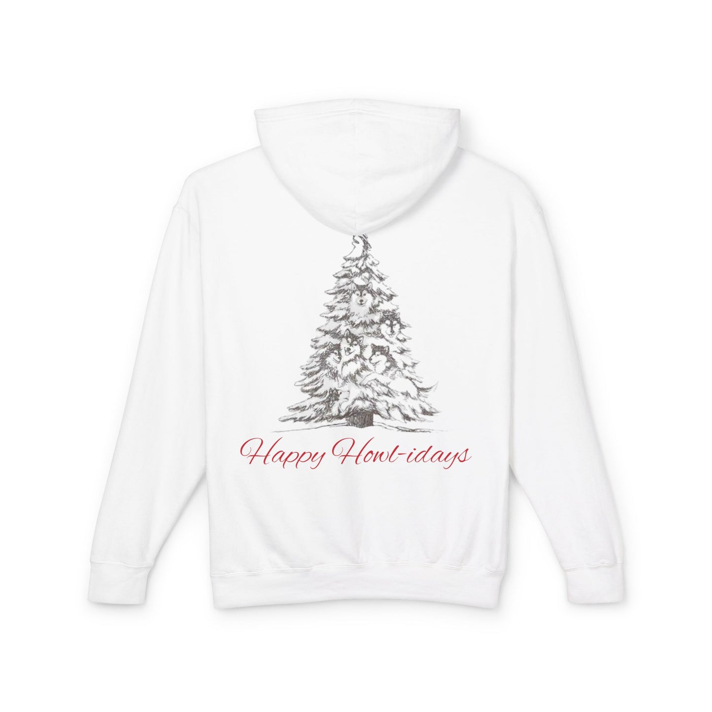 Happy Howl-idays Unisex Lightweight Hoodie