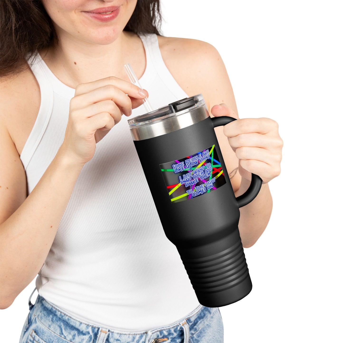 Glow Sticks Insulated Travel Mug