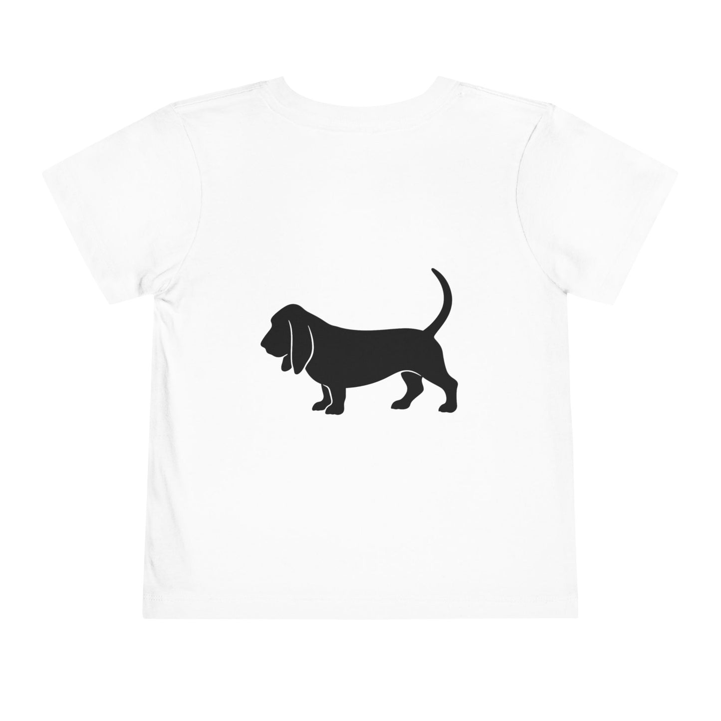 Basset Hound Silhouette Toddler Unisex Short Sleeve Crewneck Tee
