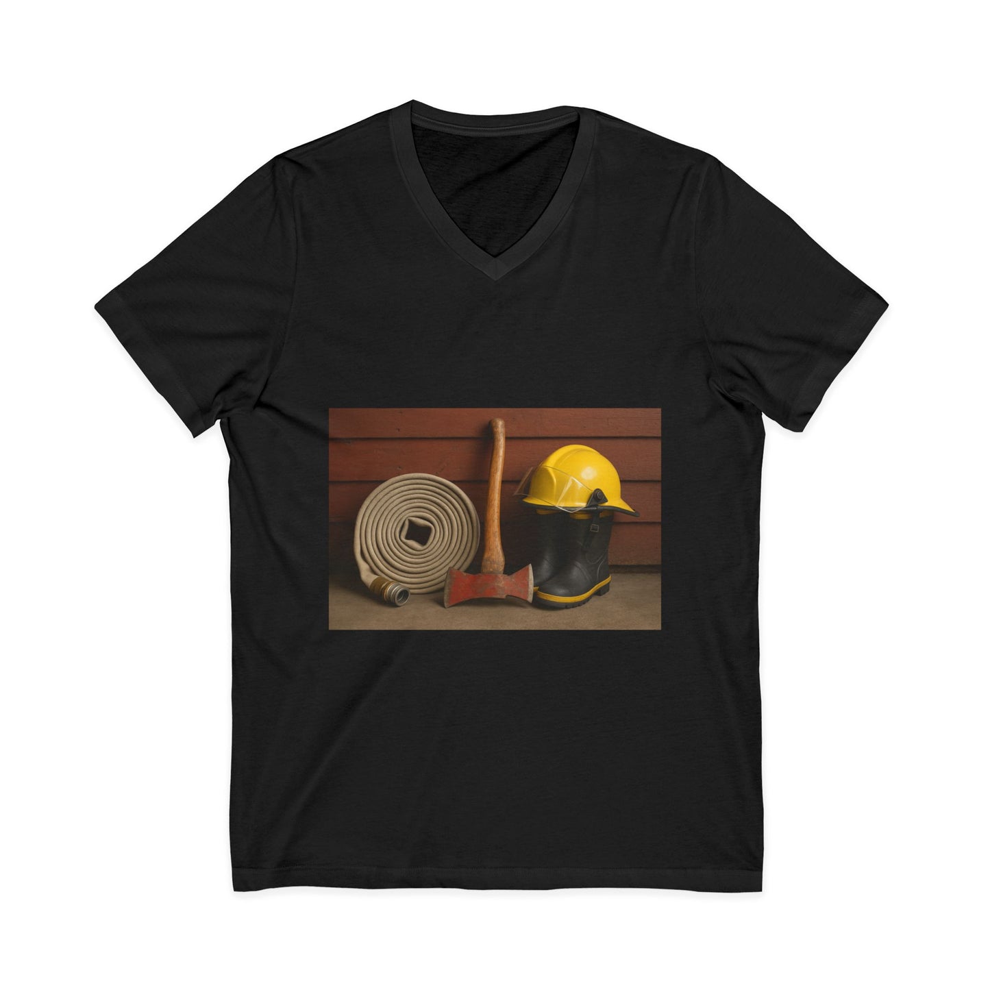 Fire/Rescue Appreciation Unisex Short Sleeve V-Neck Tee