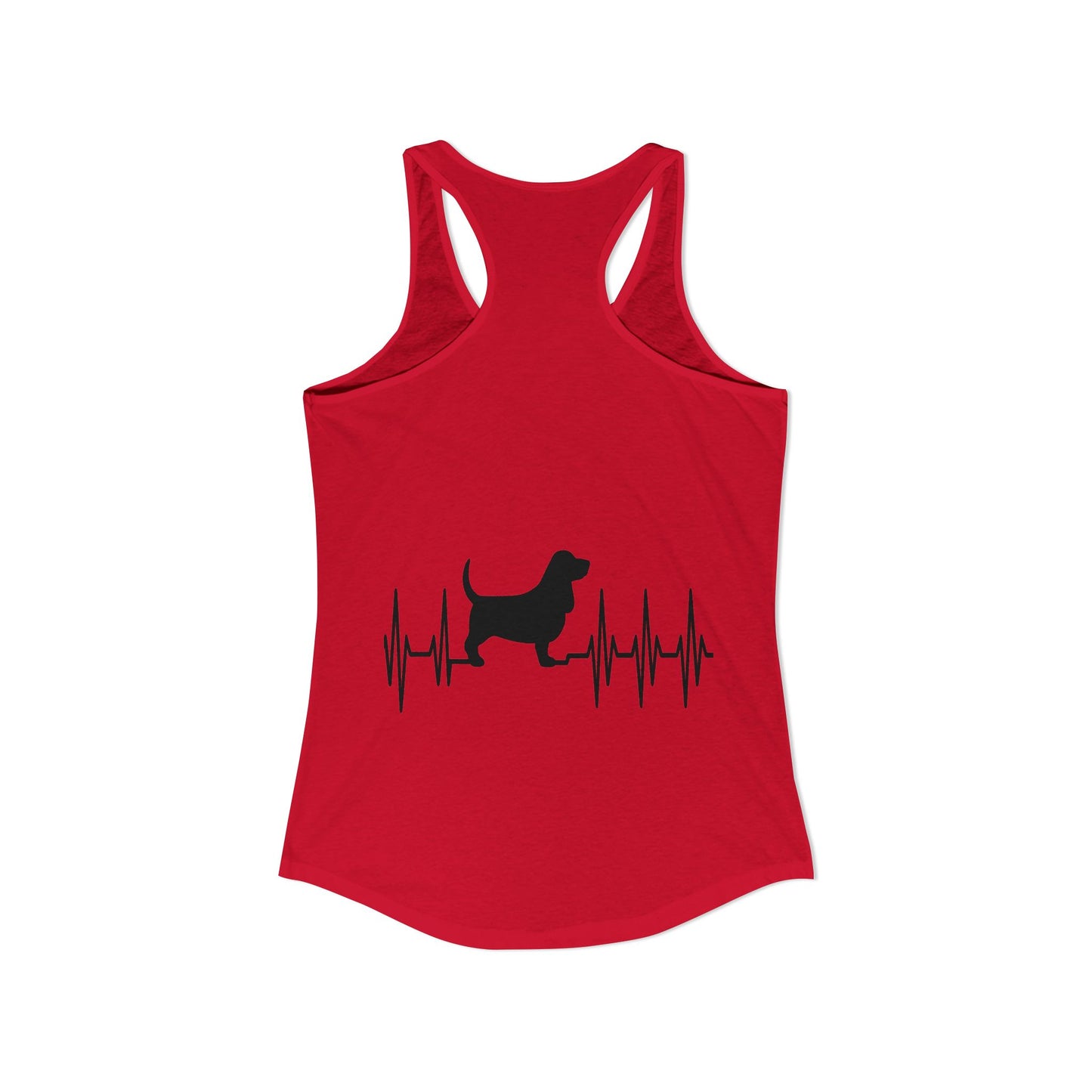 My Heart Beats For Bassets Women's Racerback Tank