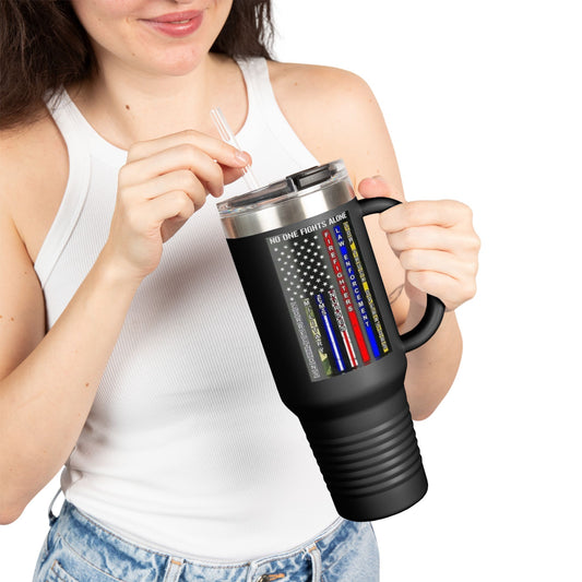 No One Fights Alone Insulated Travel Mug