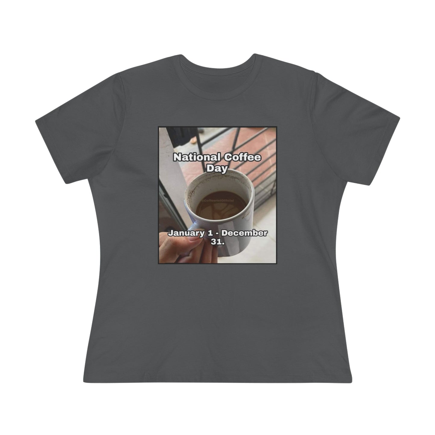 National Coffee Day Women's Short Sleeve Crewneck Tee