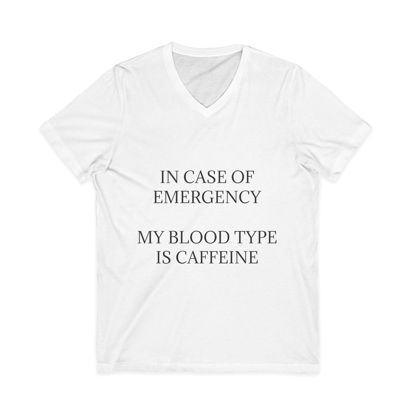 Blood Type Unisex Short Sleeve V-Neck Tee