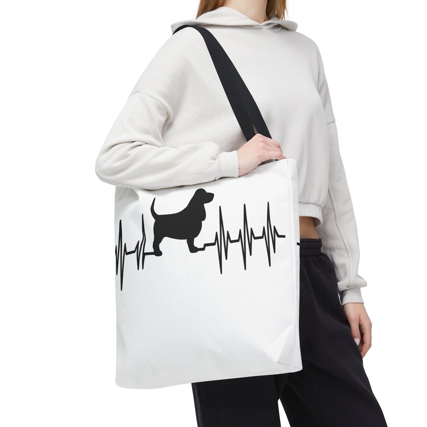 My Heart Beats For Basset Hounds Tote Bag