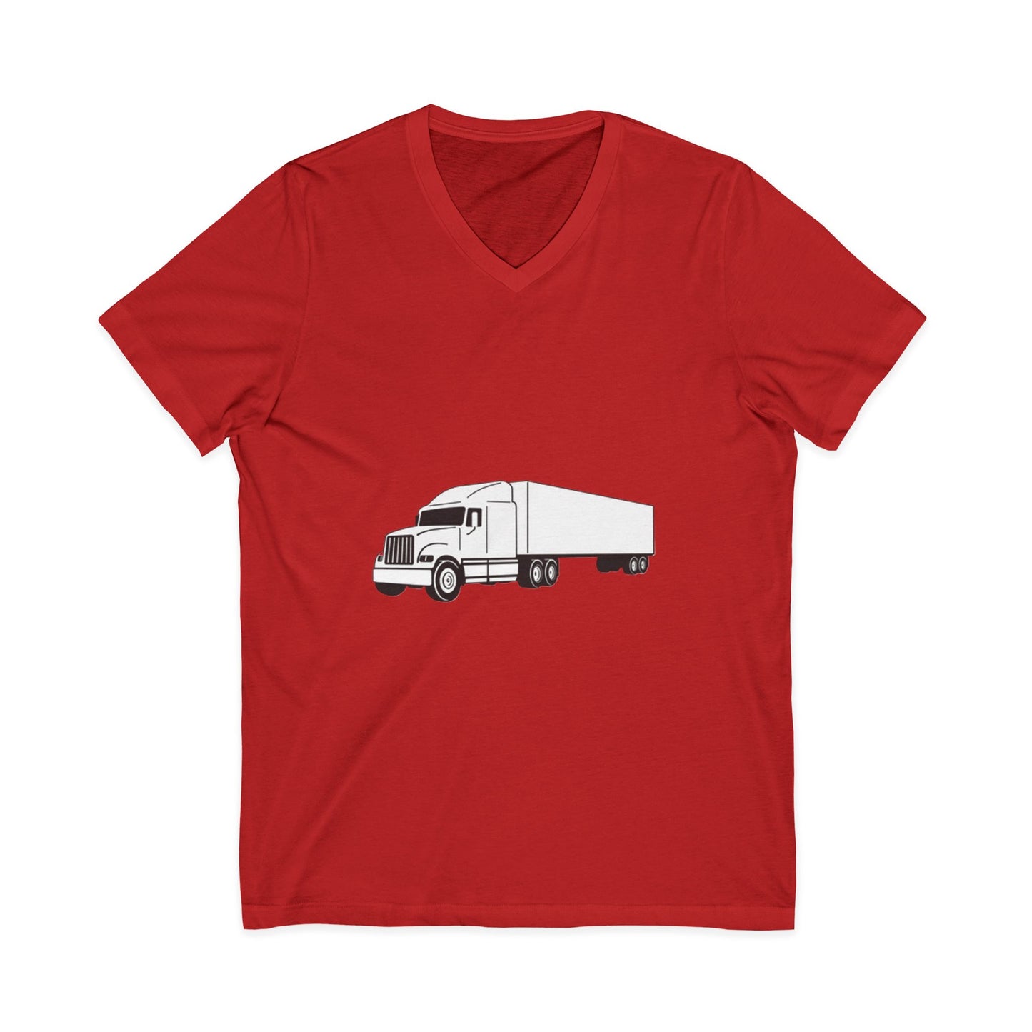 Semi Truck Unisex Short Sleeve V-Neck Tee