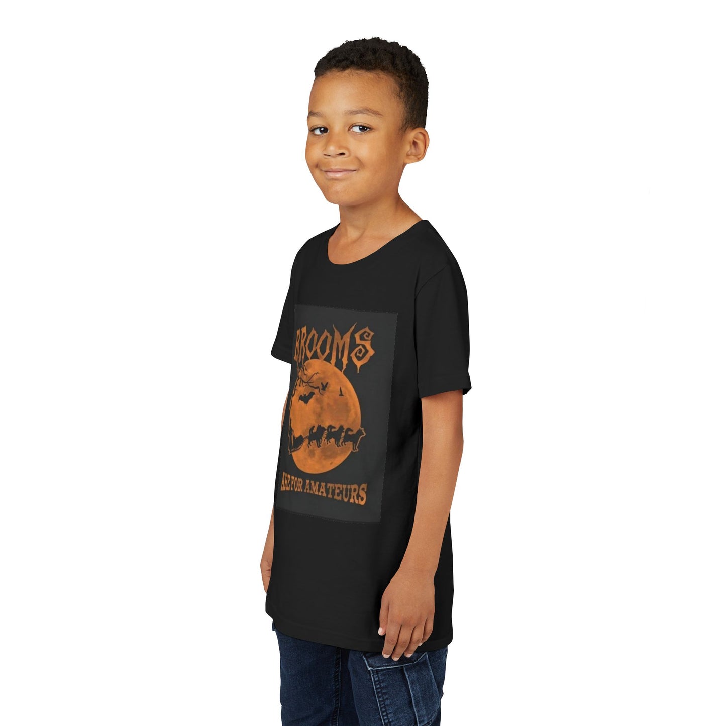Brooms Are For Amateurs Youth Unisex Short Sleeve Crewneck Tee