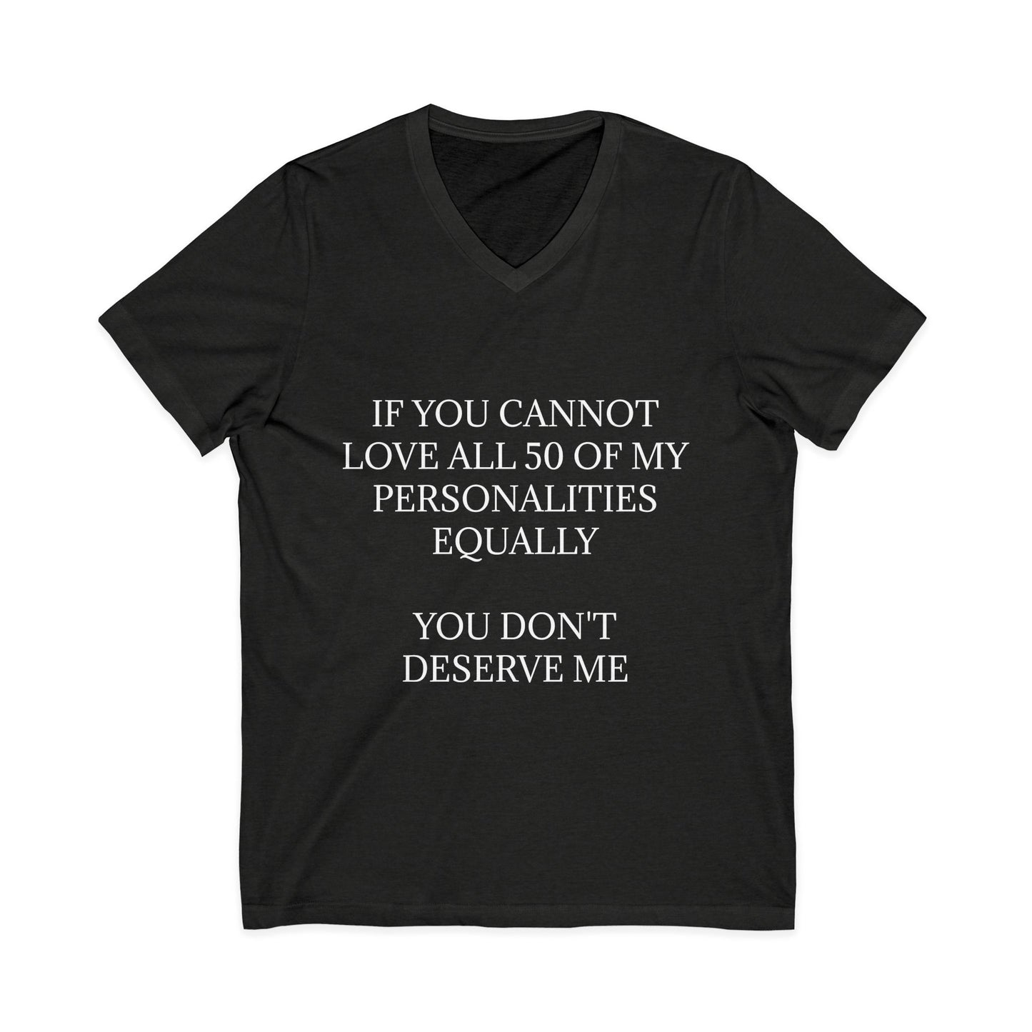 50 Personalities Unisex Short Sleeve V-Neck Tee