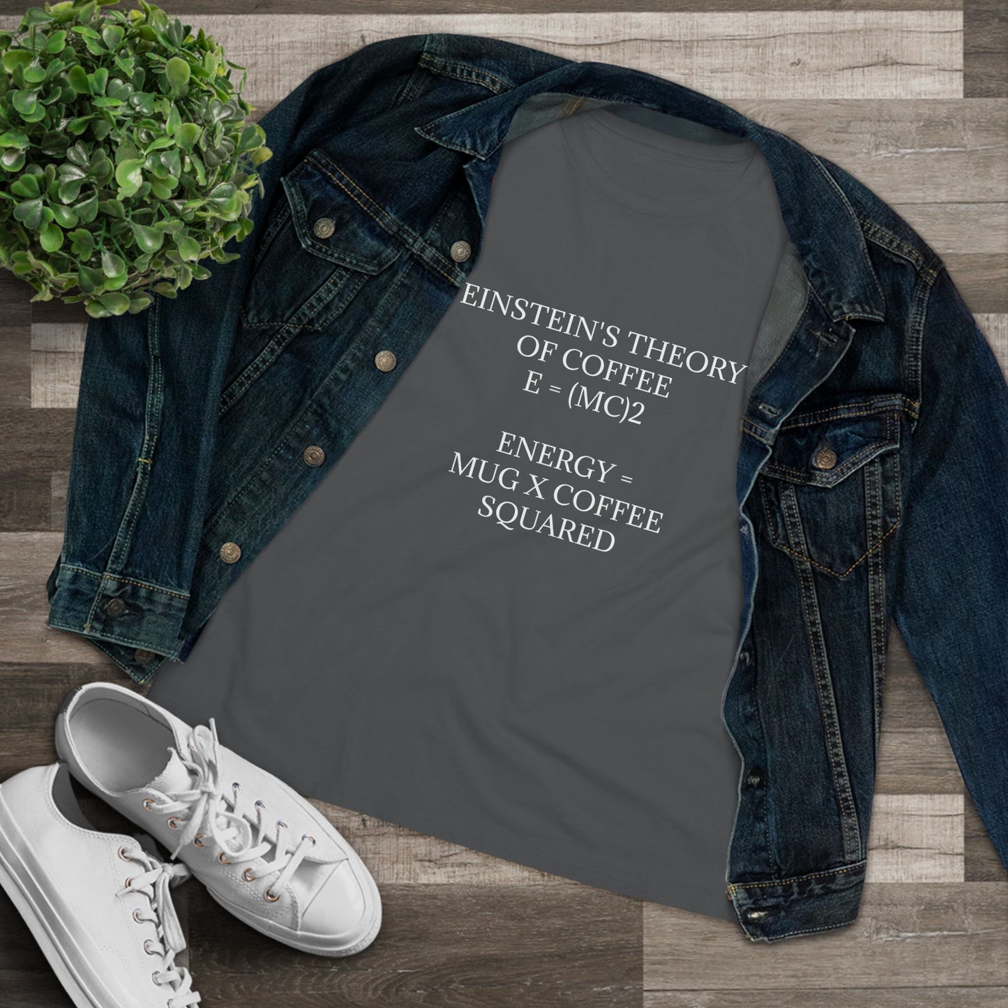 Einstein's Theory Of Coffee Women's Short Sleeve Crewneck Tee