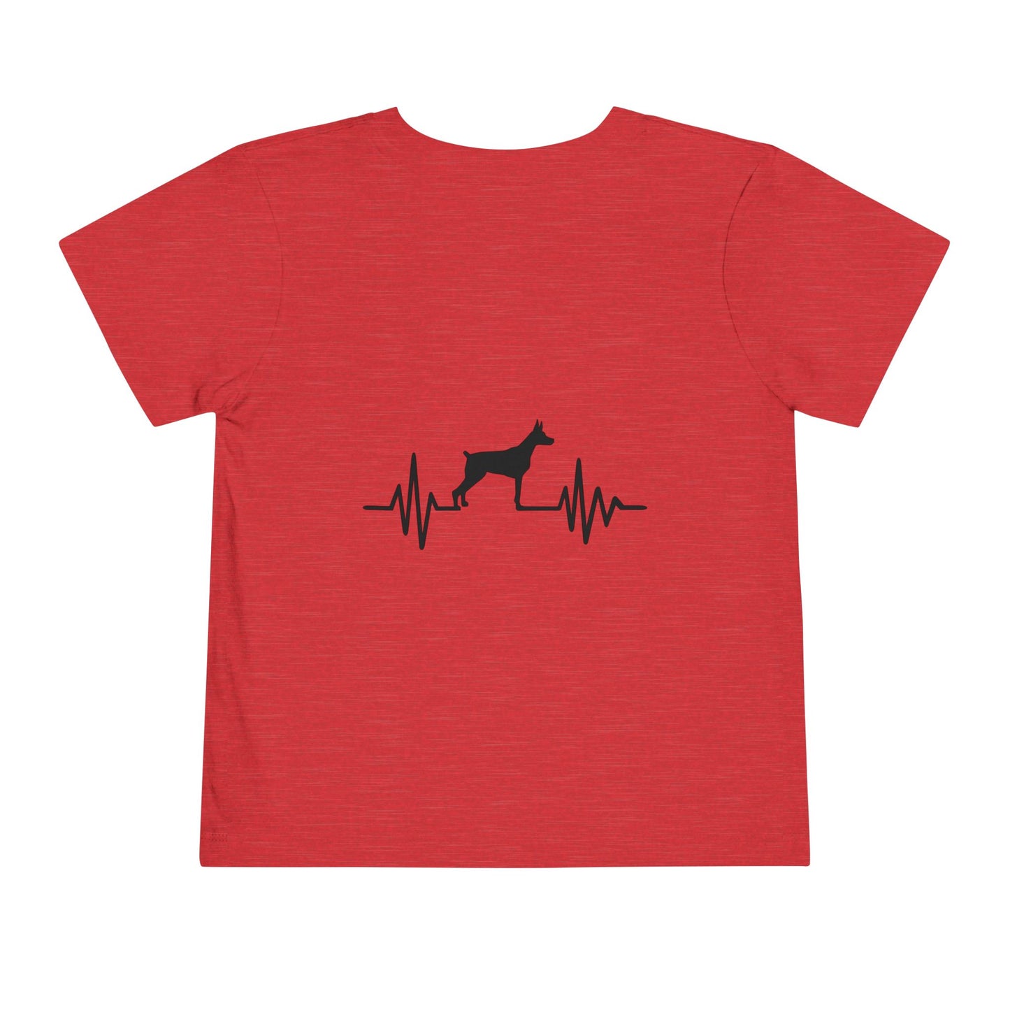 My Heart Beats For Dobermans Toddler Unisex Short Sleeve Crewneck Tee