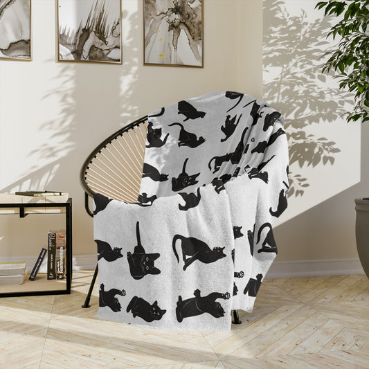 Cats Velveteen Microfiber Blanket