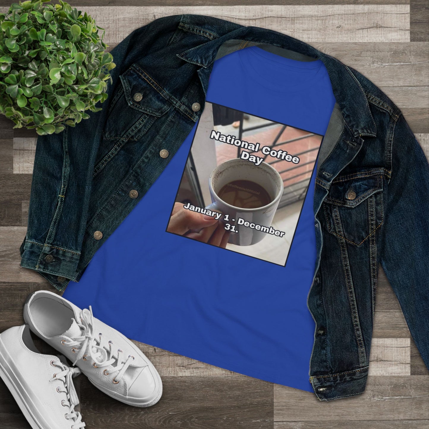 National Coffee Day Women's Short Sleeve Crewneck Tee