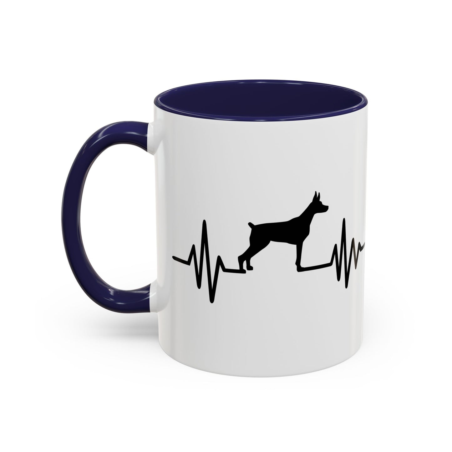 My Heart Beats For Dobermans 2-Tone Coffee Mug