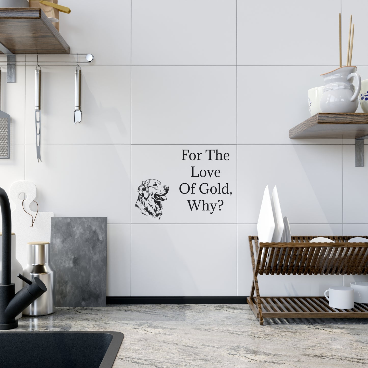 For The Love Of Gold Ceramic Photo Tile