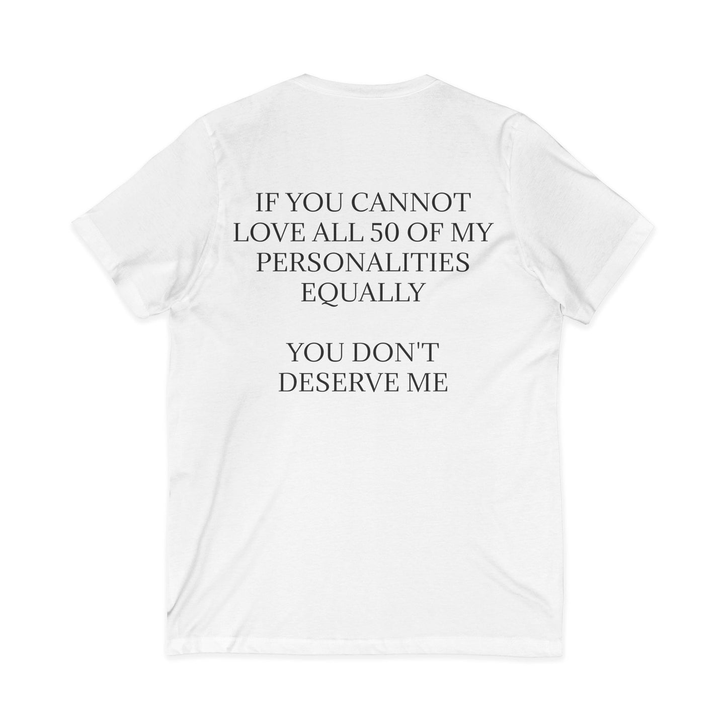 50 Personalities Unisex Short Sleeve V-Neck Tee