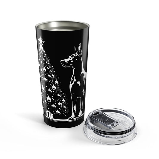 Doberman Christmas Tree Tumbler