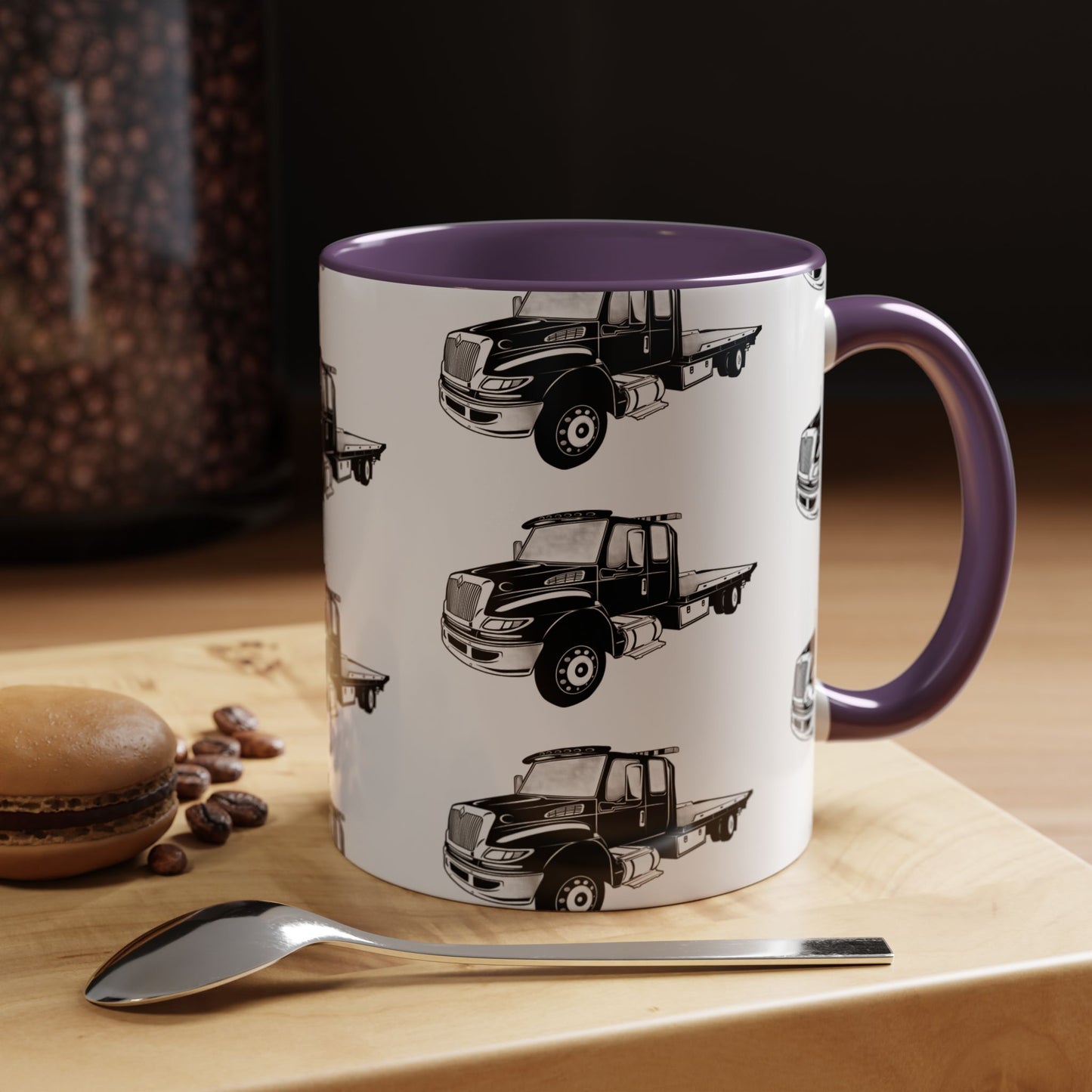 Flatbed Tow Truck 2-Tone Coffee Mug