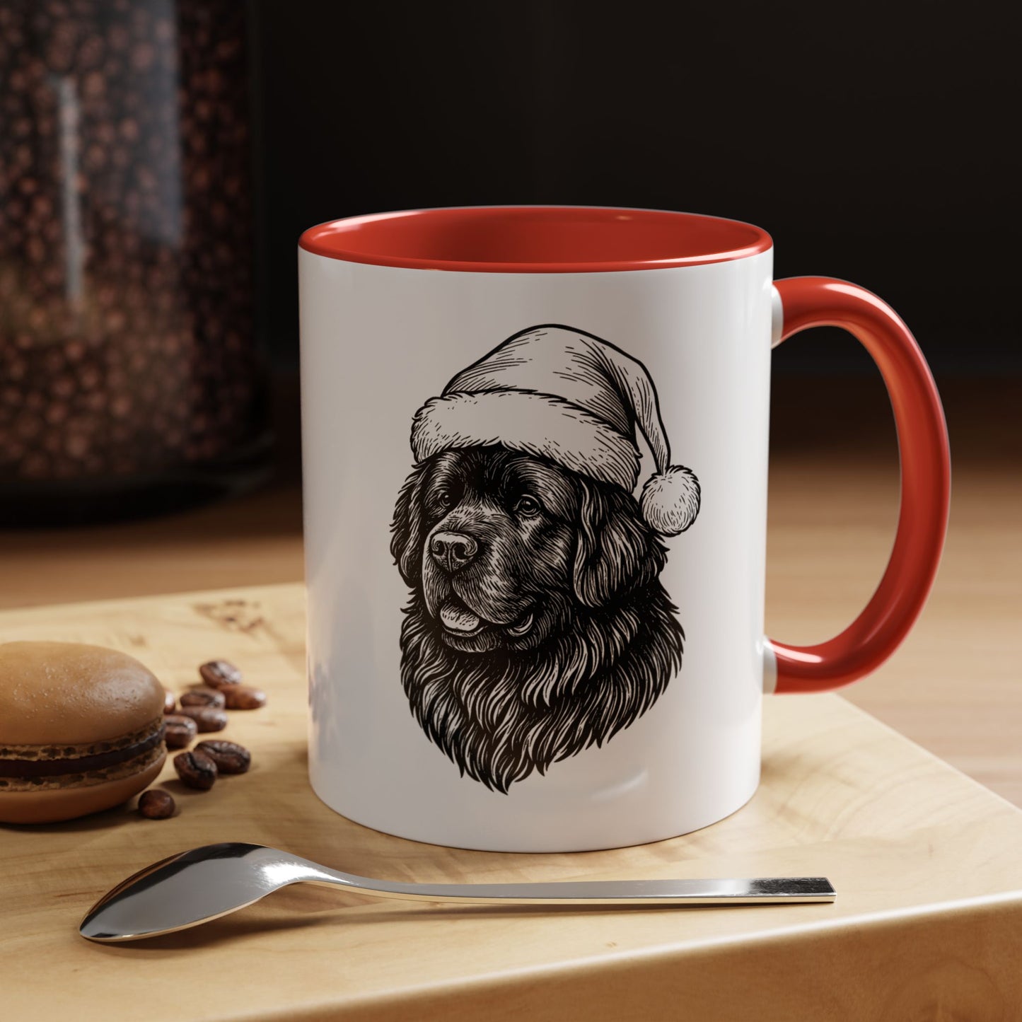 Santa Paws Newfie 2-Tone Coffee Mug